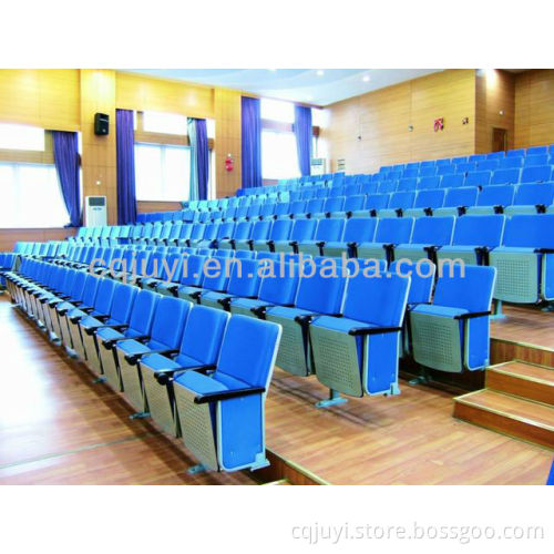 JY-302 Conference room furniture Chair manufacturer Folding Fixed Chair foldable lecture hall chair with writing tablet